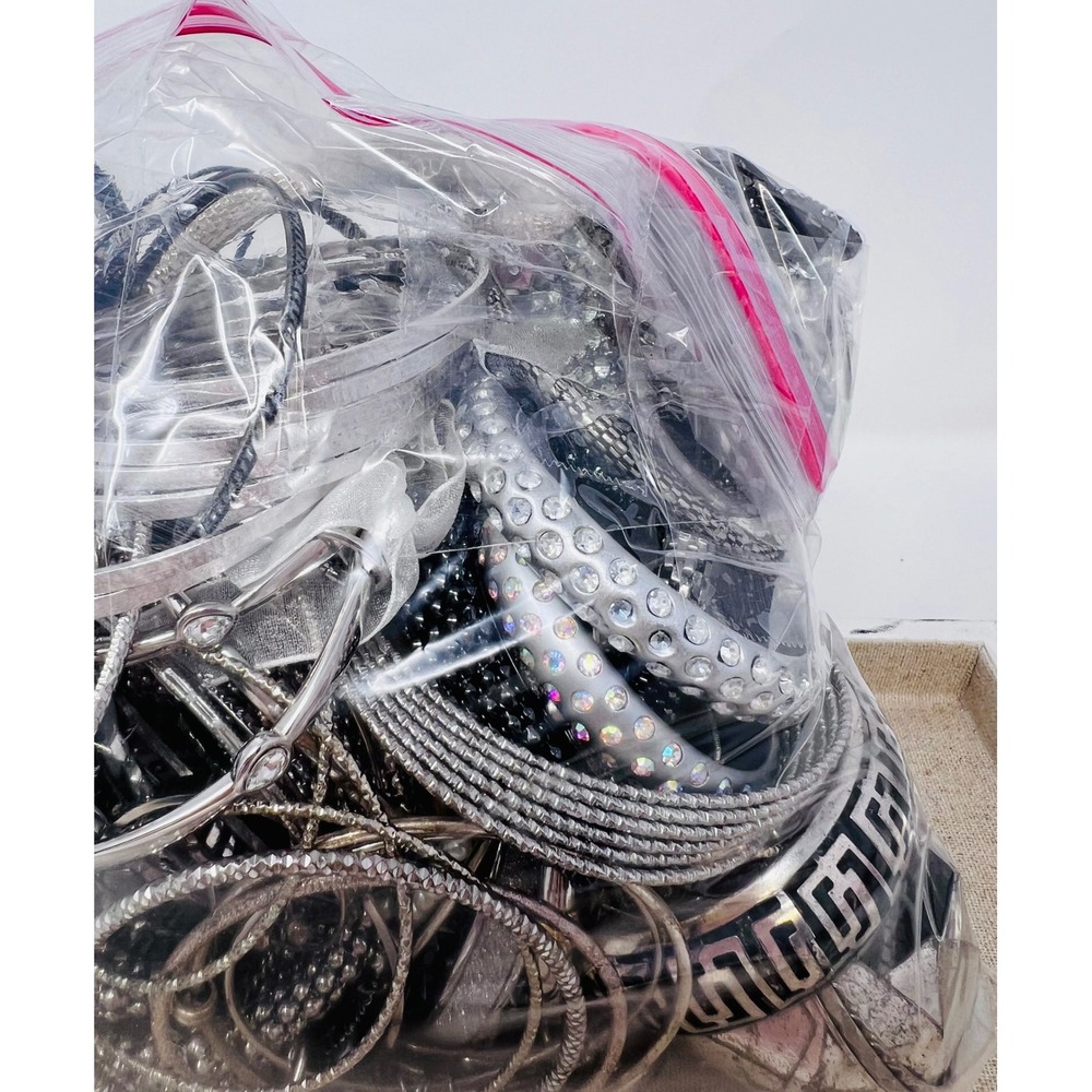 Vintage & Modern Silver Tone Mixed Metal Wearable Bracelet Jewelry Lot 3lbs - Picture 12 of 16